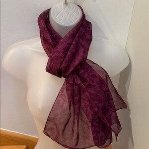 A. Galli Elegant Burgundy Whimsical Pattern. 1970’s